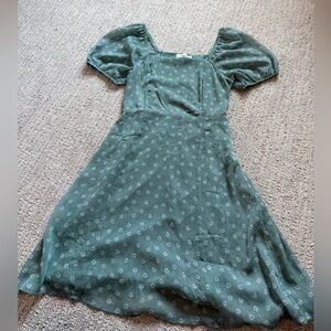 Lucky Brand Green Smocked Dress